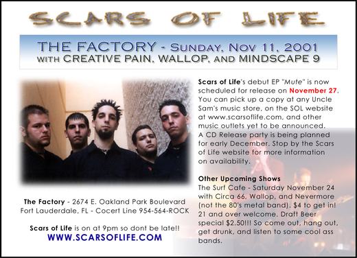 Scars of Life — flyers